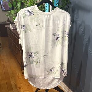 RW&CO. White Floral Blouse
